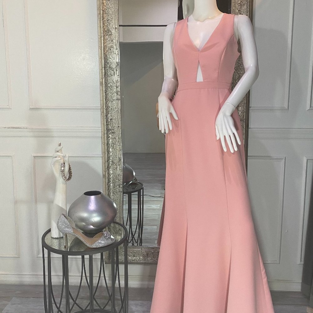 Pink Formal Evening Prom Bridesmaid Dress Gown